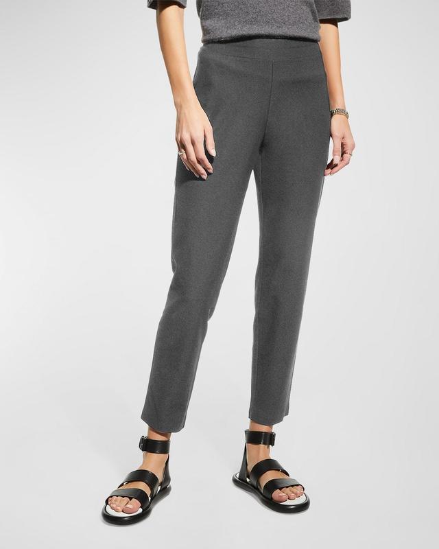 Eileen Fisher Stretch Crepe Slim Ankle Pants Product Image