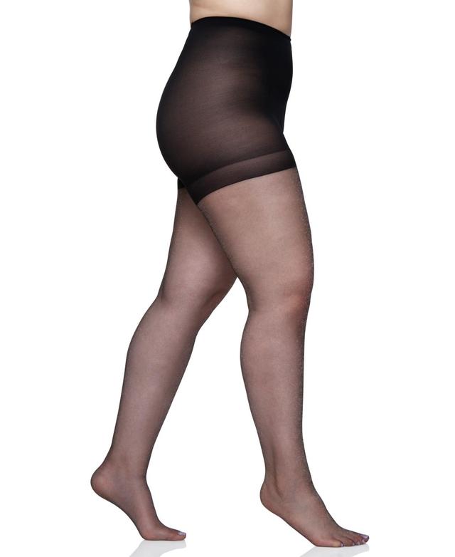 Berkshire Womens Queen Plus Size Shimmers Ultra Sheer Control Top Pantyhose 4412 Product Image