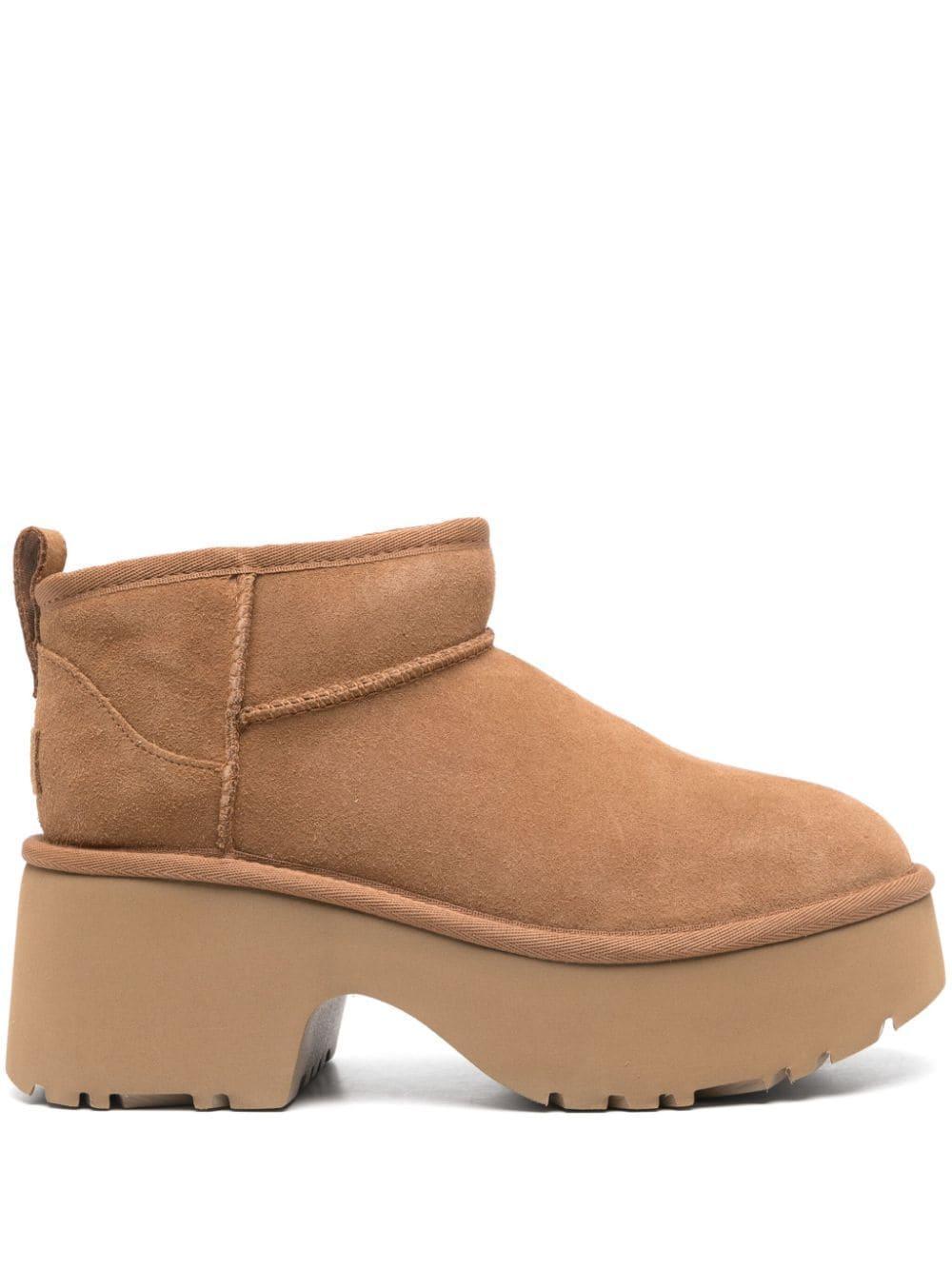 Classic Ultra Mini New Heights Boots Chestnut In Beige Product Image