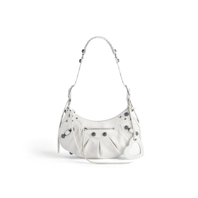 Women's Le Cagole Small Shoulder Bag in White Product Image