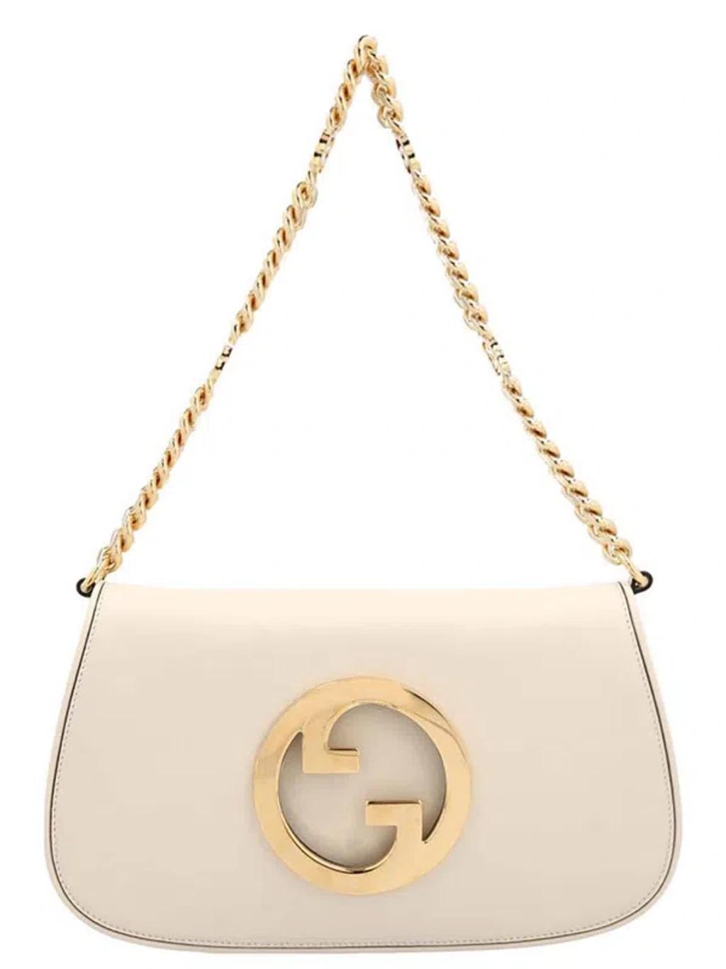 GUCCI Blondie Chain Strap Shoulder Bag In White Product Image