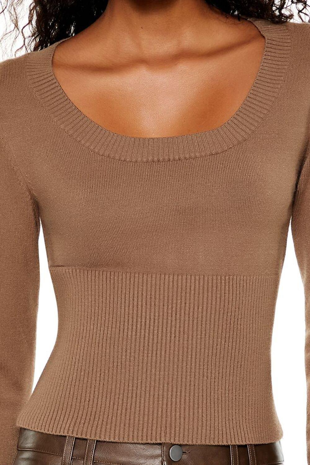 Ribbed Scoop Neck Sweater | Forever 21 Product Image