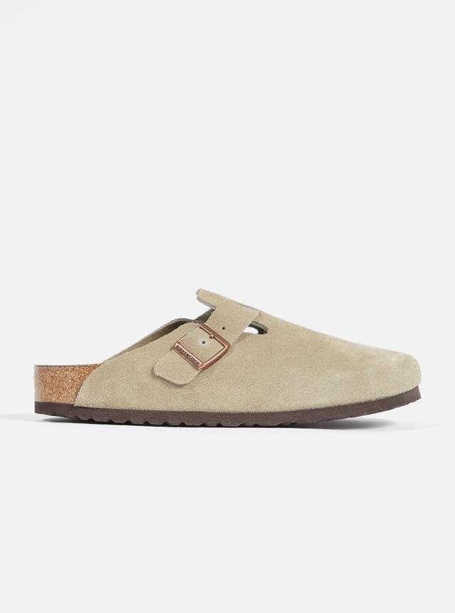 Birkenstock Soft Footbed Boston in Taupe Suede Product Image