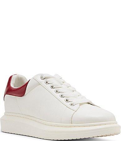 Steve Madden Mens Frosted Contrast Collar Leather Sneakers Product Image