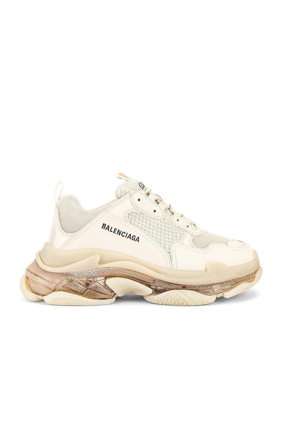 Balenciaga Triple S Sneaker in Ivory Product Image