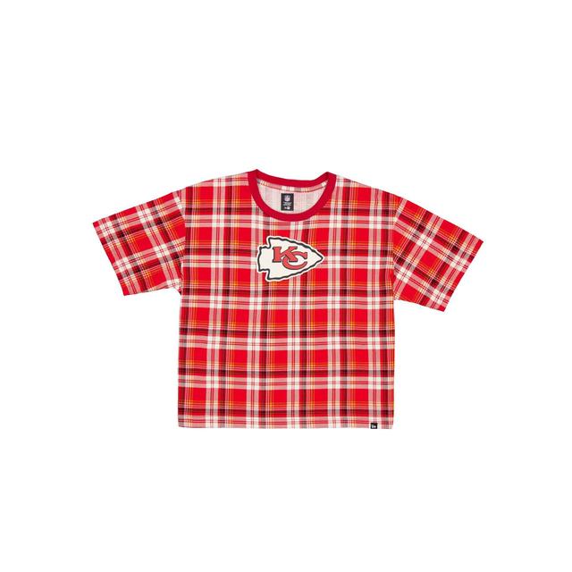 Kansas City Chiefs 3rd Down Plaid Women's T-Shirt Female Product Image