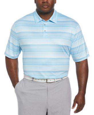 Pga Tour Mens Big & Tall Linear Energy Stretch Moisture-Wicking Textured Stripe Golf Polo Shirt Product Image