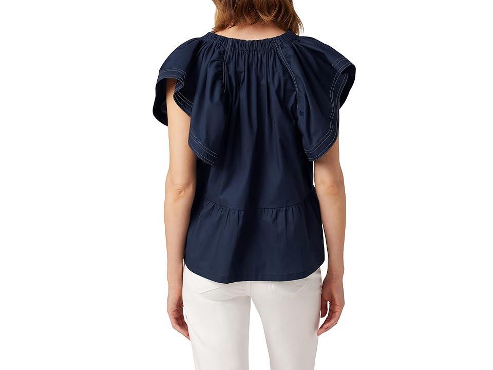 Joe's Jeans The Adelyn Flutter Sleeve Top (Midnight ) Women's Clothing Product Image