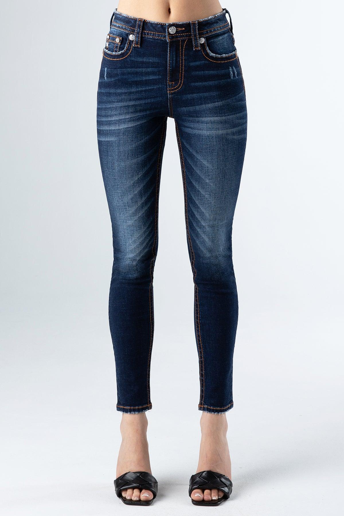 Classic Dark Wash Skinny Jeans Product Image