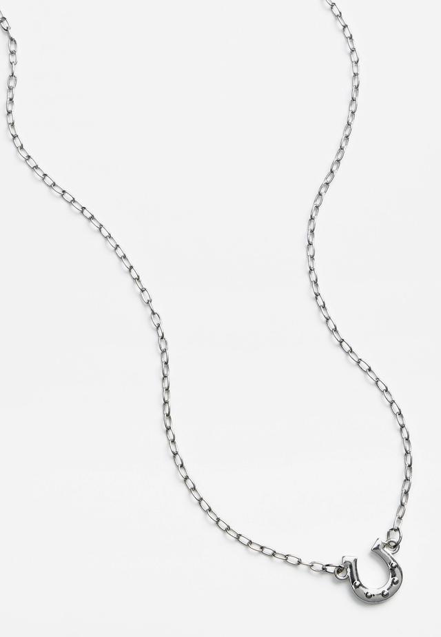 Silver Horseshoe Pendant Necklace Product Image