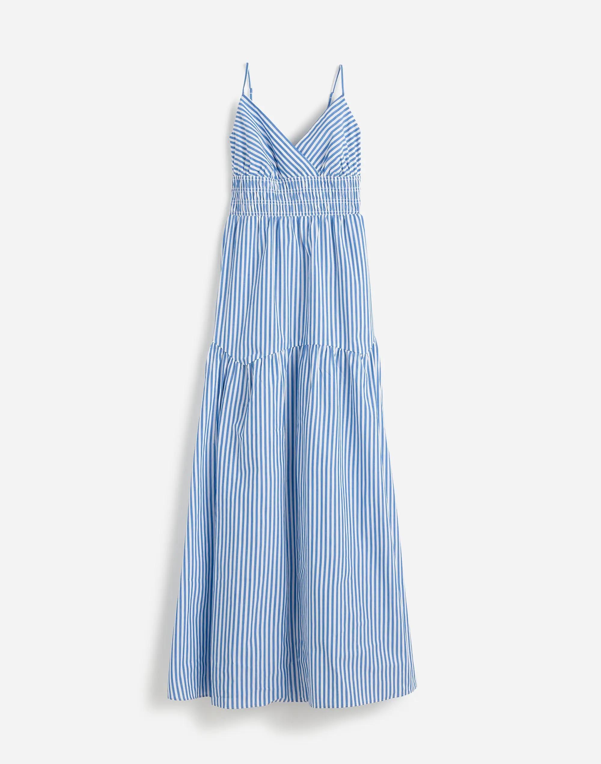 Empire-Waist Tiered Maxi Dress in Stripe Product Image