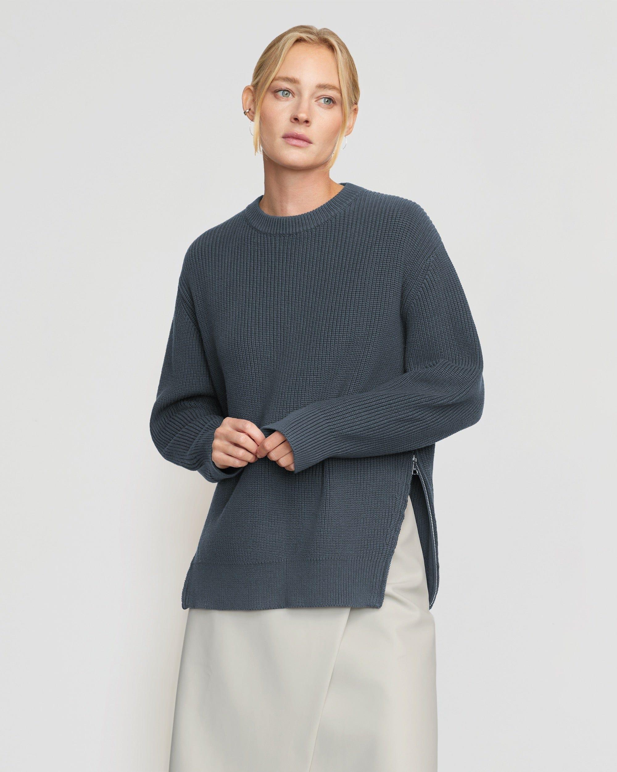 Tate Organic Cotton Side-Zip Sweater Product Image