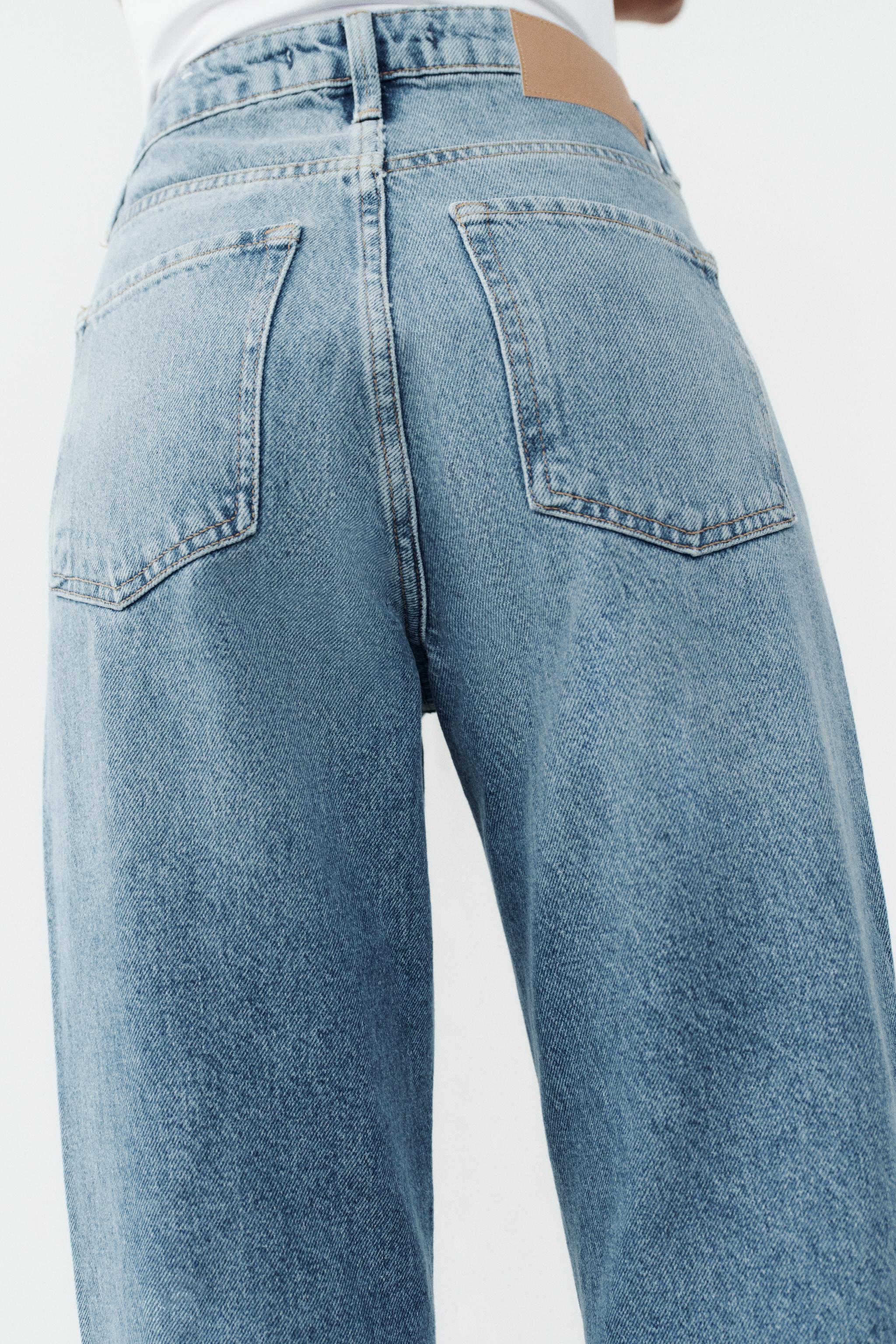 HIGH-WAISTED STRAIGHT LEG ANKLE LENGTH JEANS Z1975 Product Image