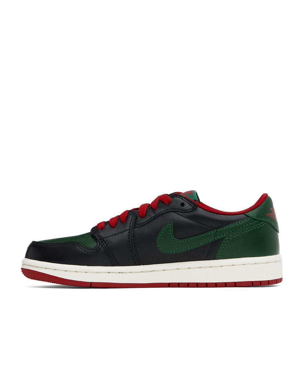 NIKE Women S Air Jordan 1 Retro Low Og Sneakers Black / Gorge Green In Multicolor Product Image