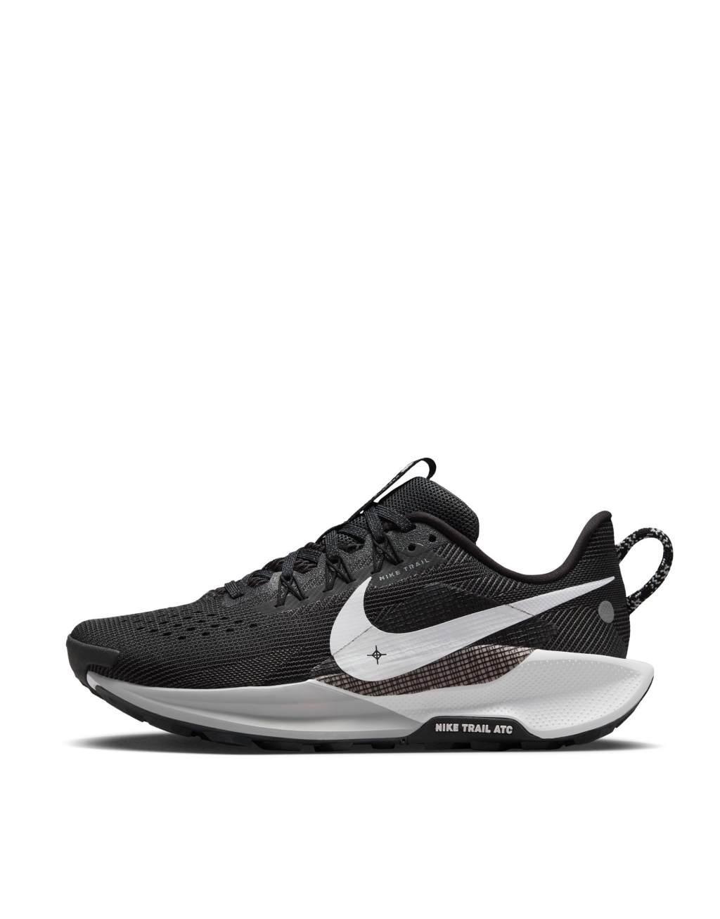 Nike Running Pegasus Trail 5 sneakers in black and white Product Image