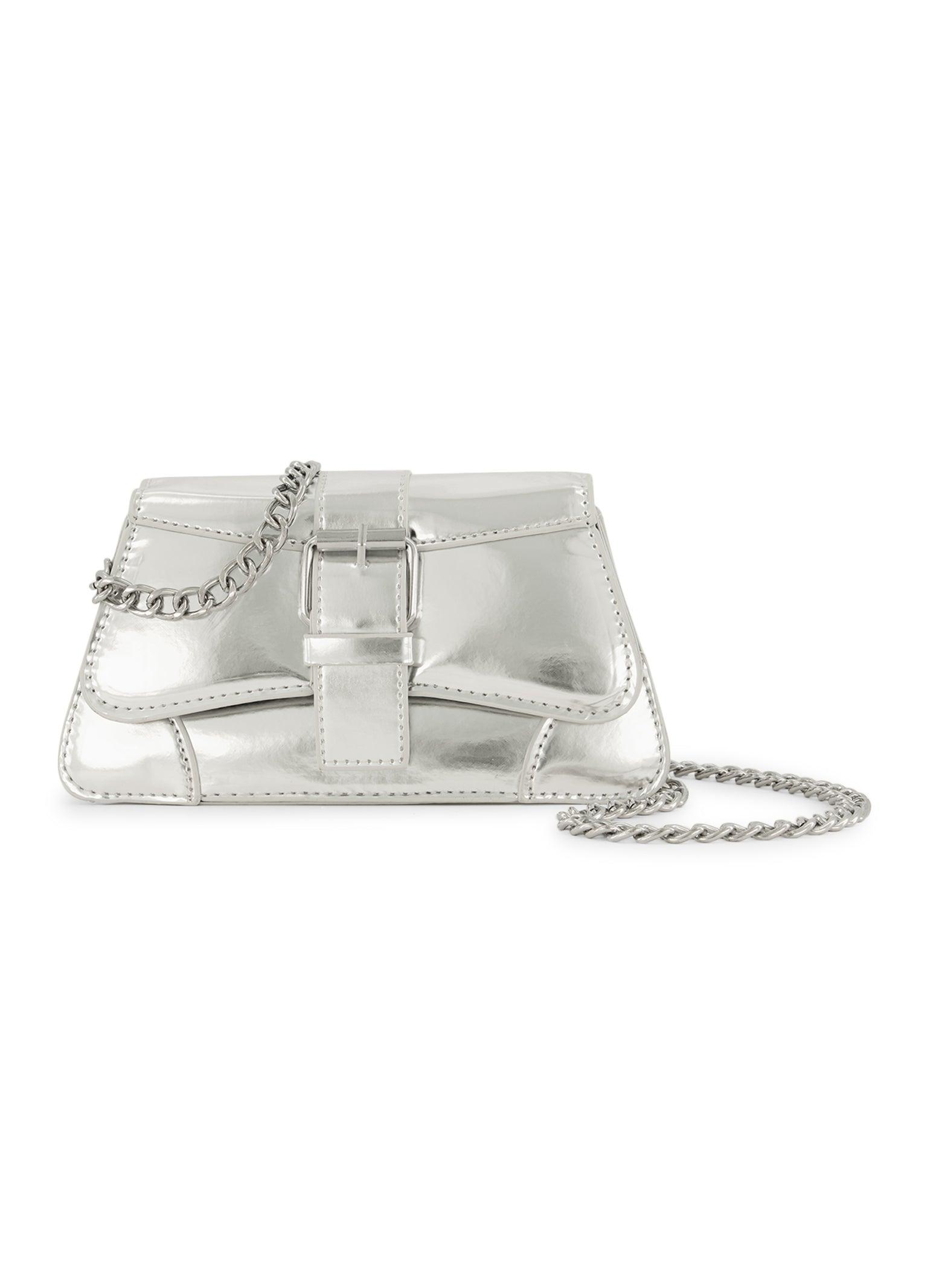 Buckle Detail Chain Strap Crossbody Bag Female Product Image