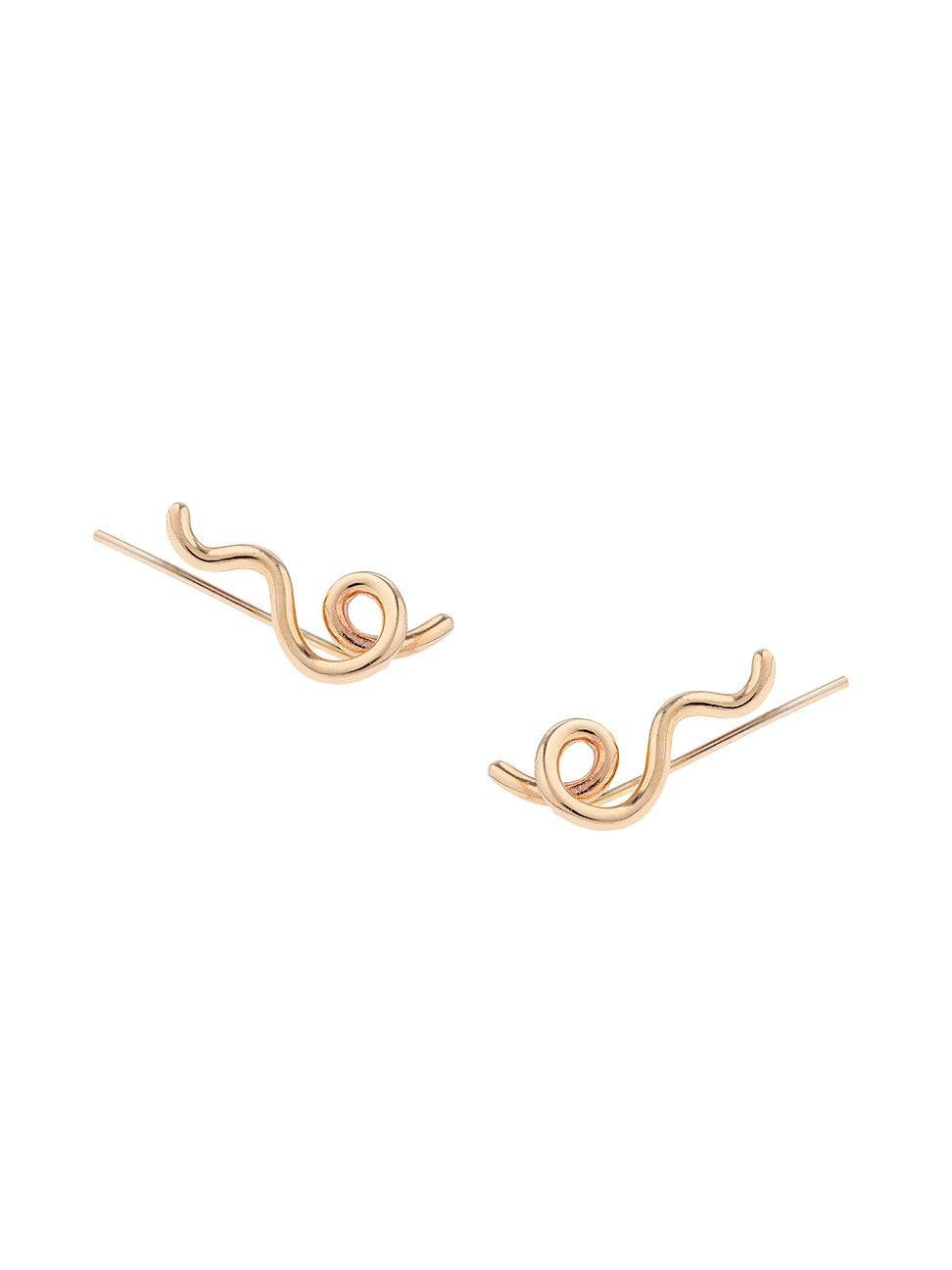 Womens Youre So Gold Only Gold 9K Yellow Gold Earrings Product Image