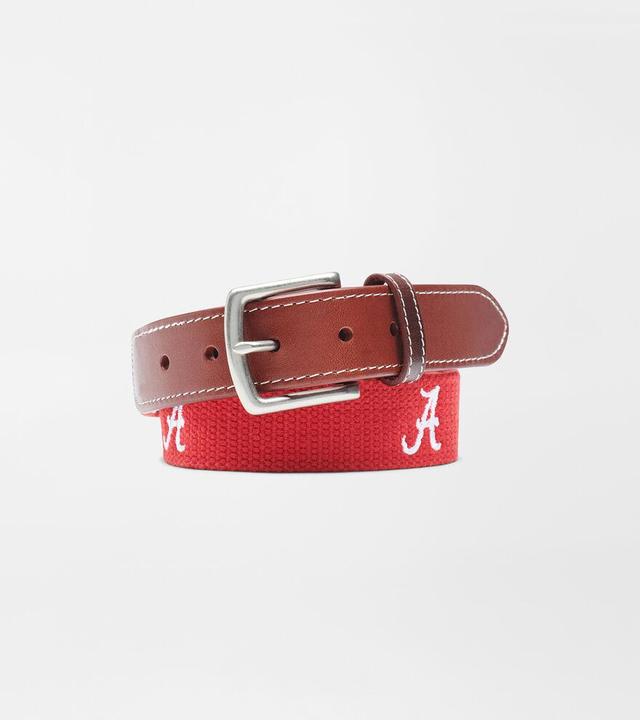 Peter Millar Mens Alabama Belt | Color: Crimson | Size: 34 Product Image