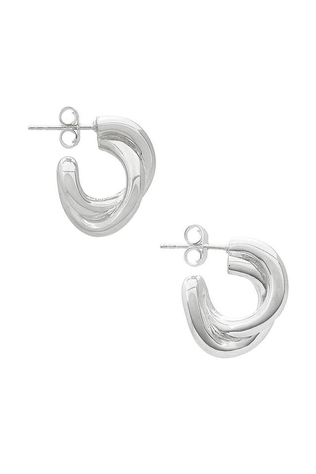 Lie Studio The Diana Earring in Metallic Silver Product Image