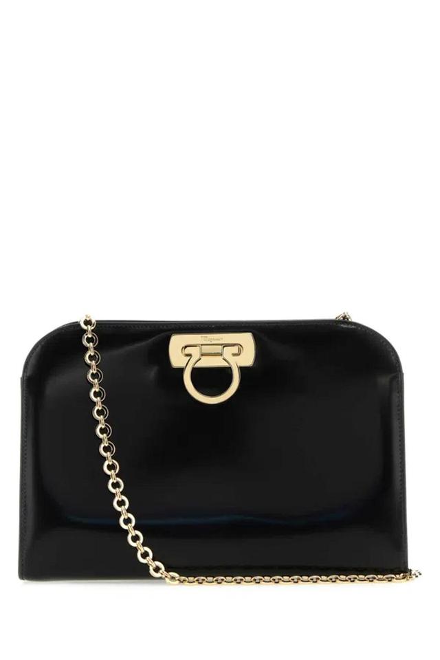 Diana Leather Clutch In Black Product Image