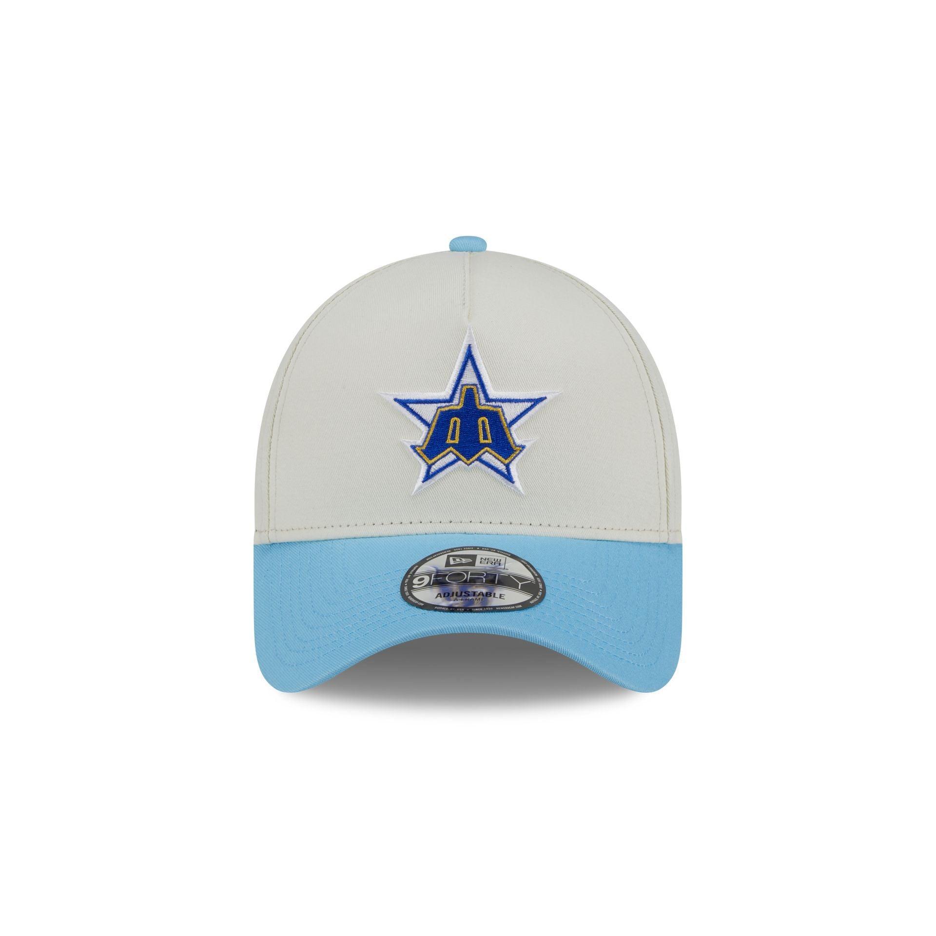 Seattle Mariners Chrome White 9FORTY A-Frame Snapback Hat Male Product Image