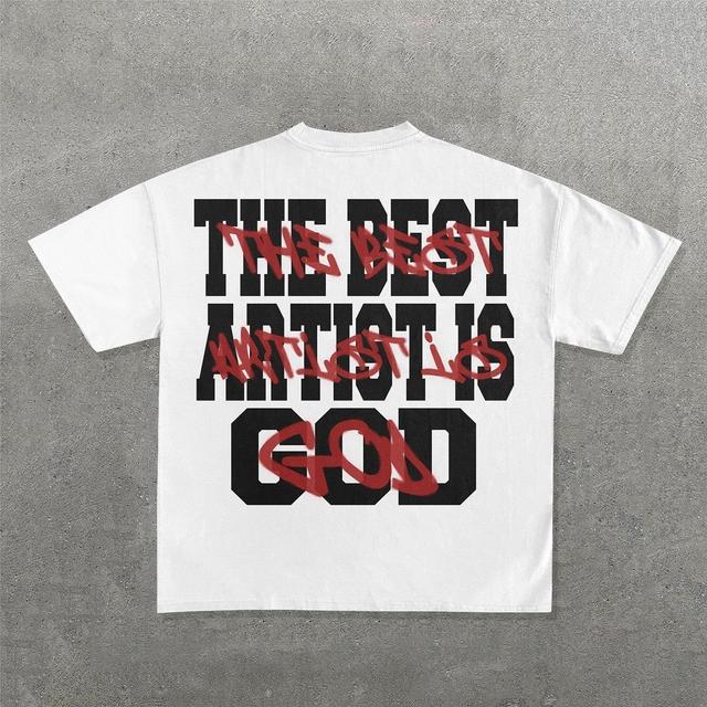 Sopula The Best Artist Is God Print Graphic 100% Cotton T-Shirt Product Image