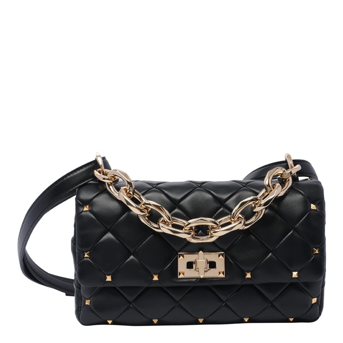 VALENTINO GARAVANI Rockstud Spike Small Leather Shoulder Bag In Black Product Image