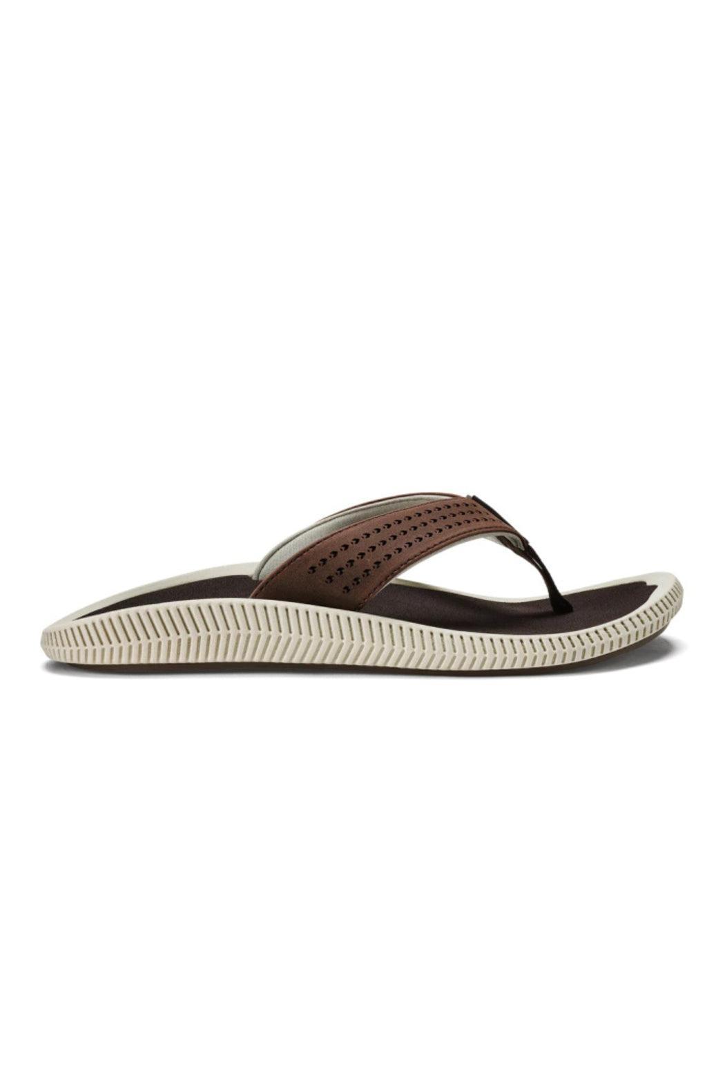 Men's Olukai Ulele Sandal in Dark Wood Male Product Image