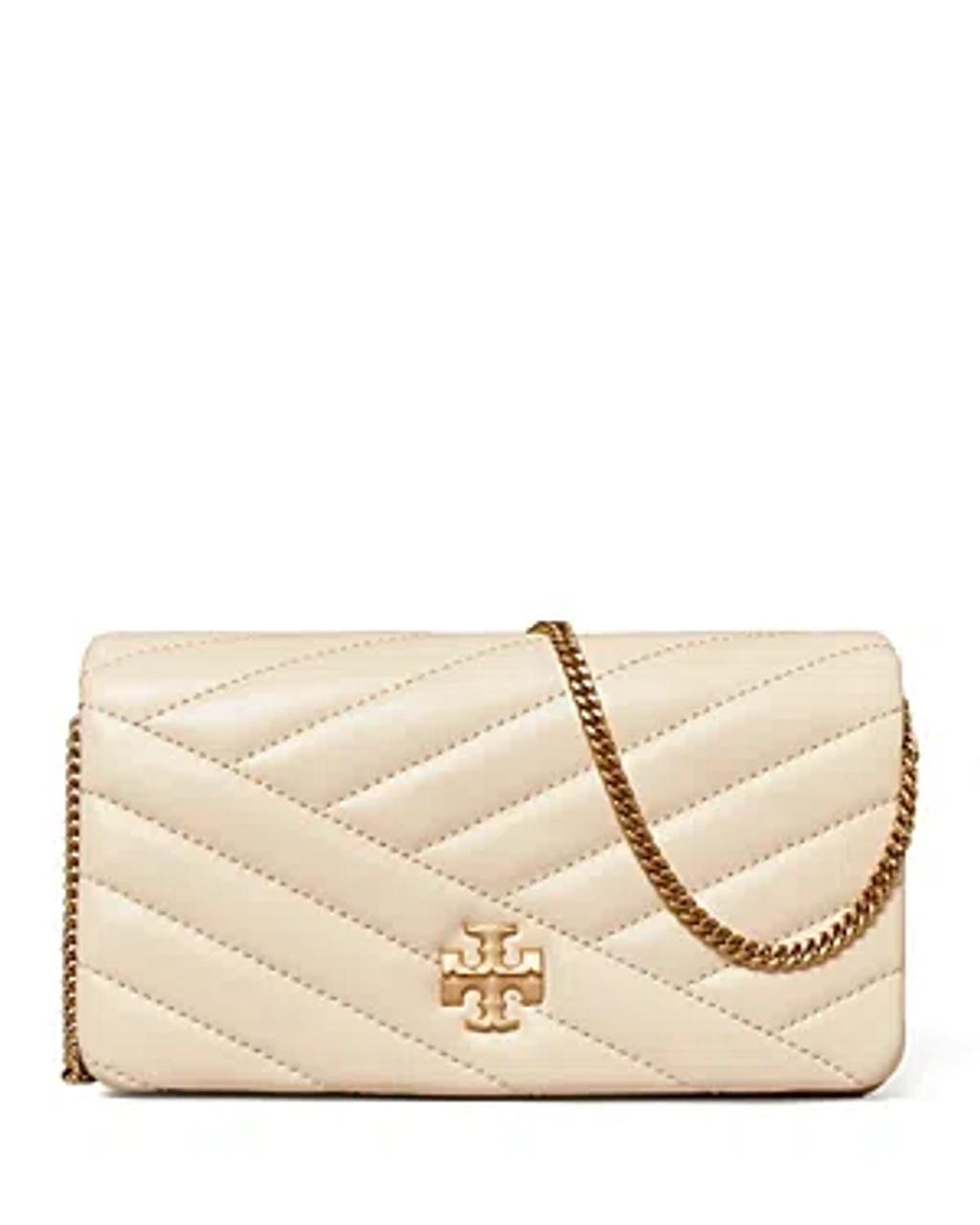 Kira Chevron Chain Wallet In New Cream/gold Product Image