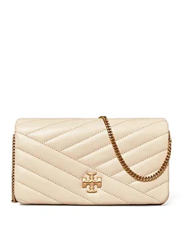 Kira Chevron Chain Wallet In New Cream/gold Product Image