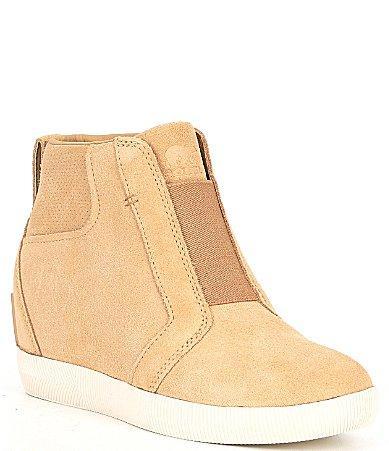 Sorel Out N About Waterproof Suede Pull On Wedge Booties Product Image