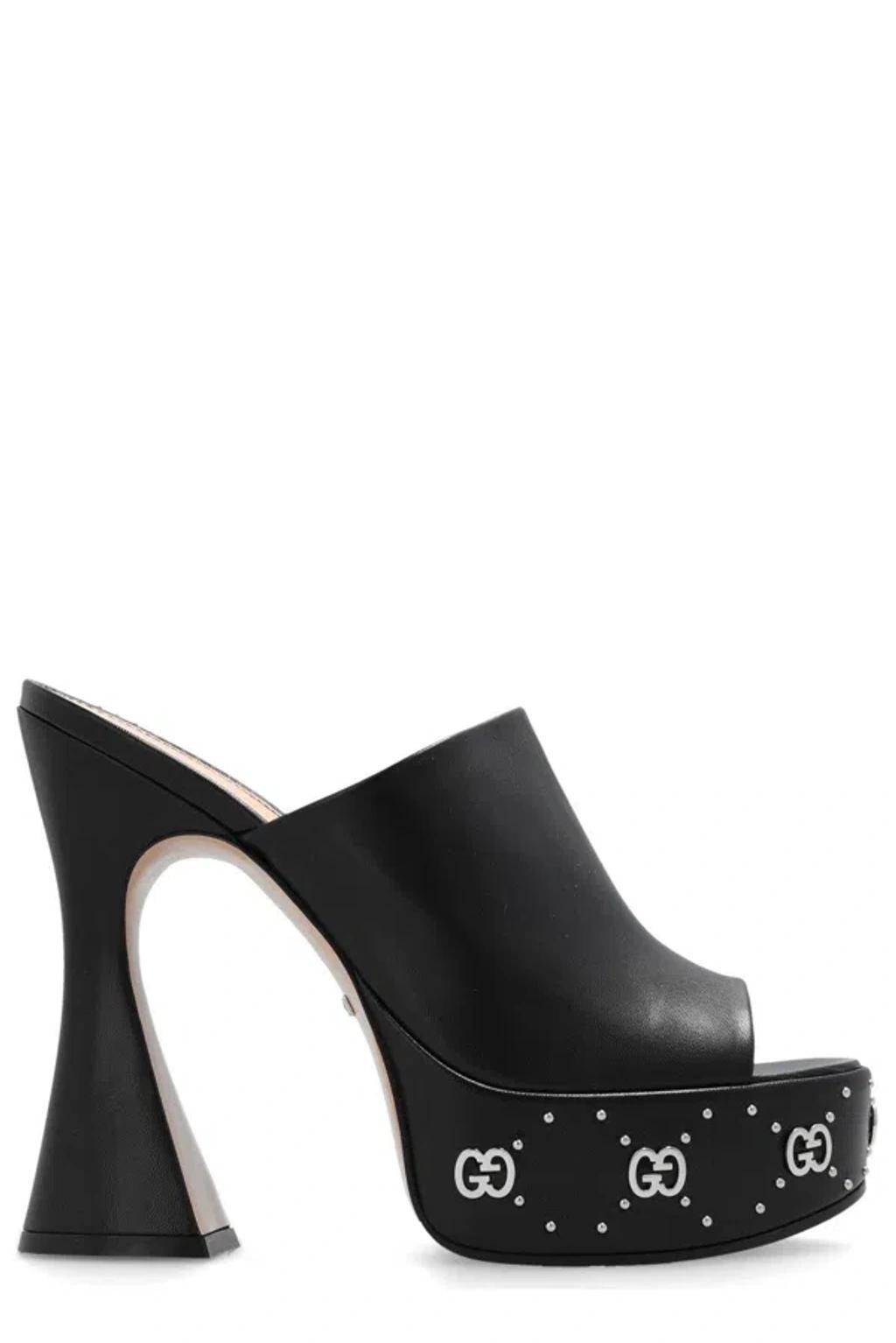 Black Platform Heeled Sandals product image