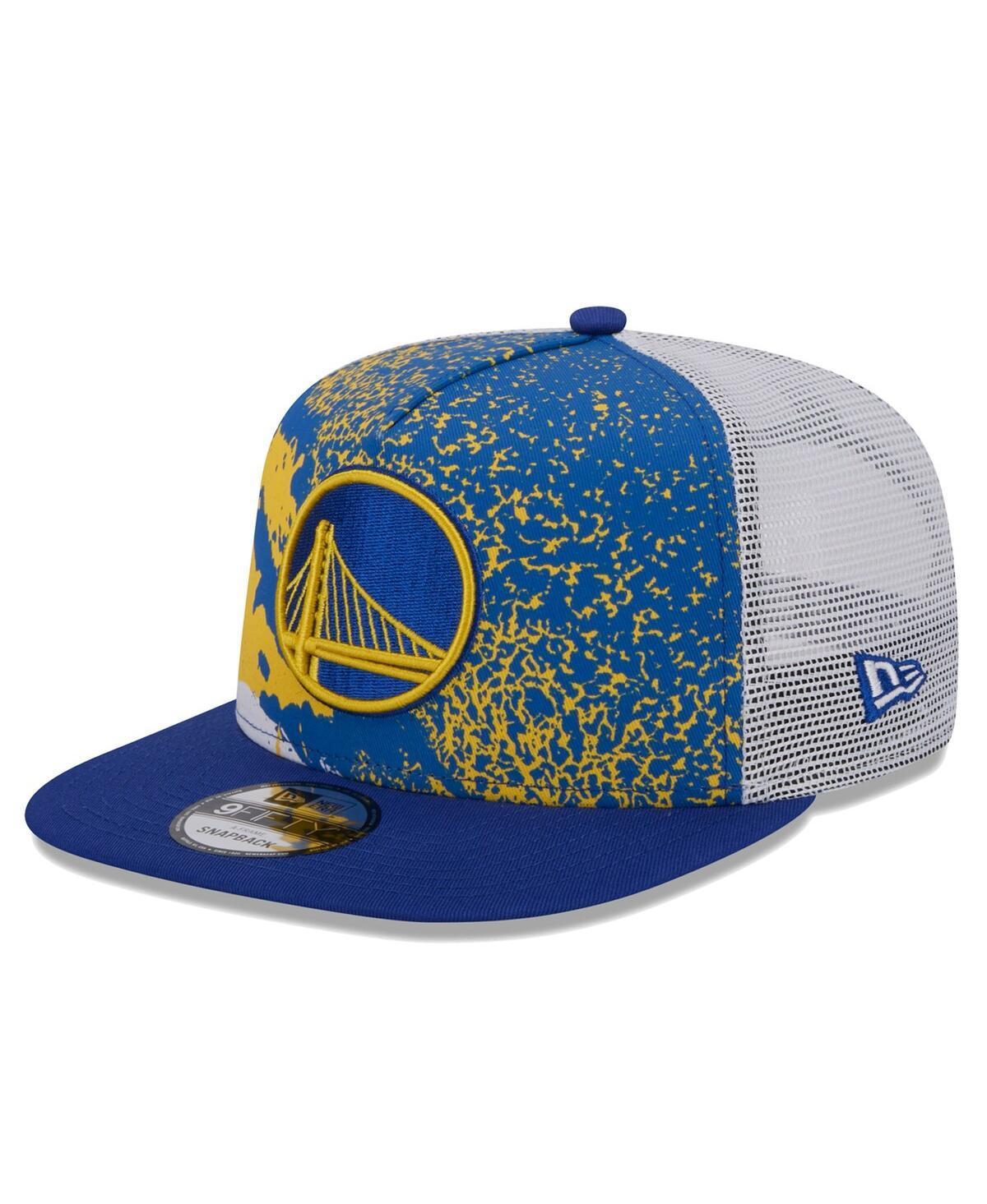 Mens New Era Royal Golden State Warriors Court Sport Speckle 9FIFTY Snapback Hat Product Image