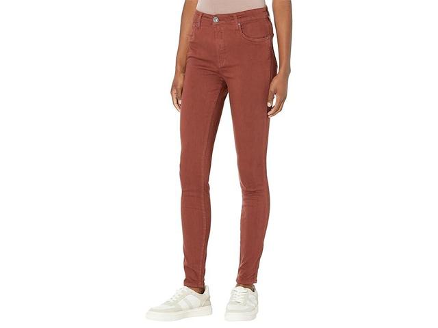 KUT from the Kloth Mia High-Rise Fab AB Toothpick Skinny Five-Pocket in Nutmeg (Nutmeg) Women's Jeans Product Image