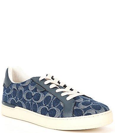 COACH Mens Lowline Signature Denim Sneakers Product Image