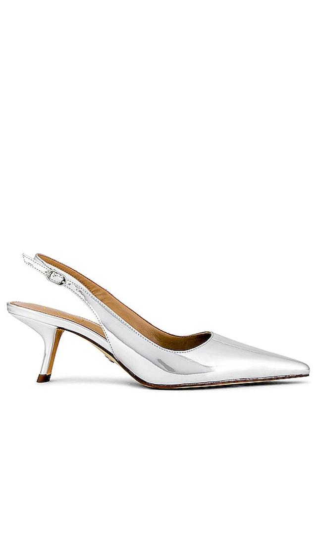 SAM EDELMAN Bianka Sling Heels In Silver Product Image