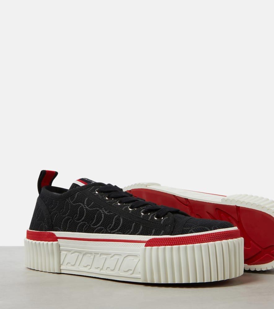 CHRISTIAN LOUBOUTIN Super Pedro Cl Platform Sneakers In Black Product Image