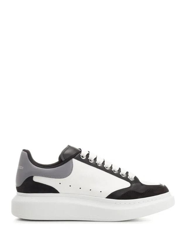 Oversized Trainer Leather Sneakers In Black,white Product Image