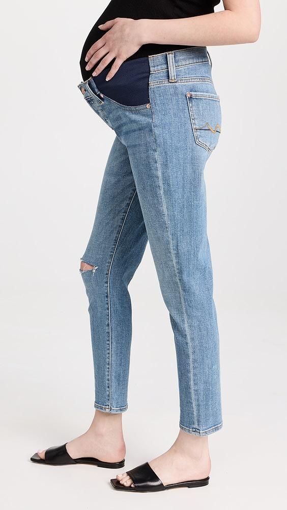 7 For All Mankind Maternity Josefina Jeans with One Knee Hole | Shopbop Product Image