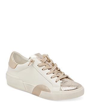 Zina Sneaker In White/tan Leather Product Image