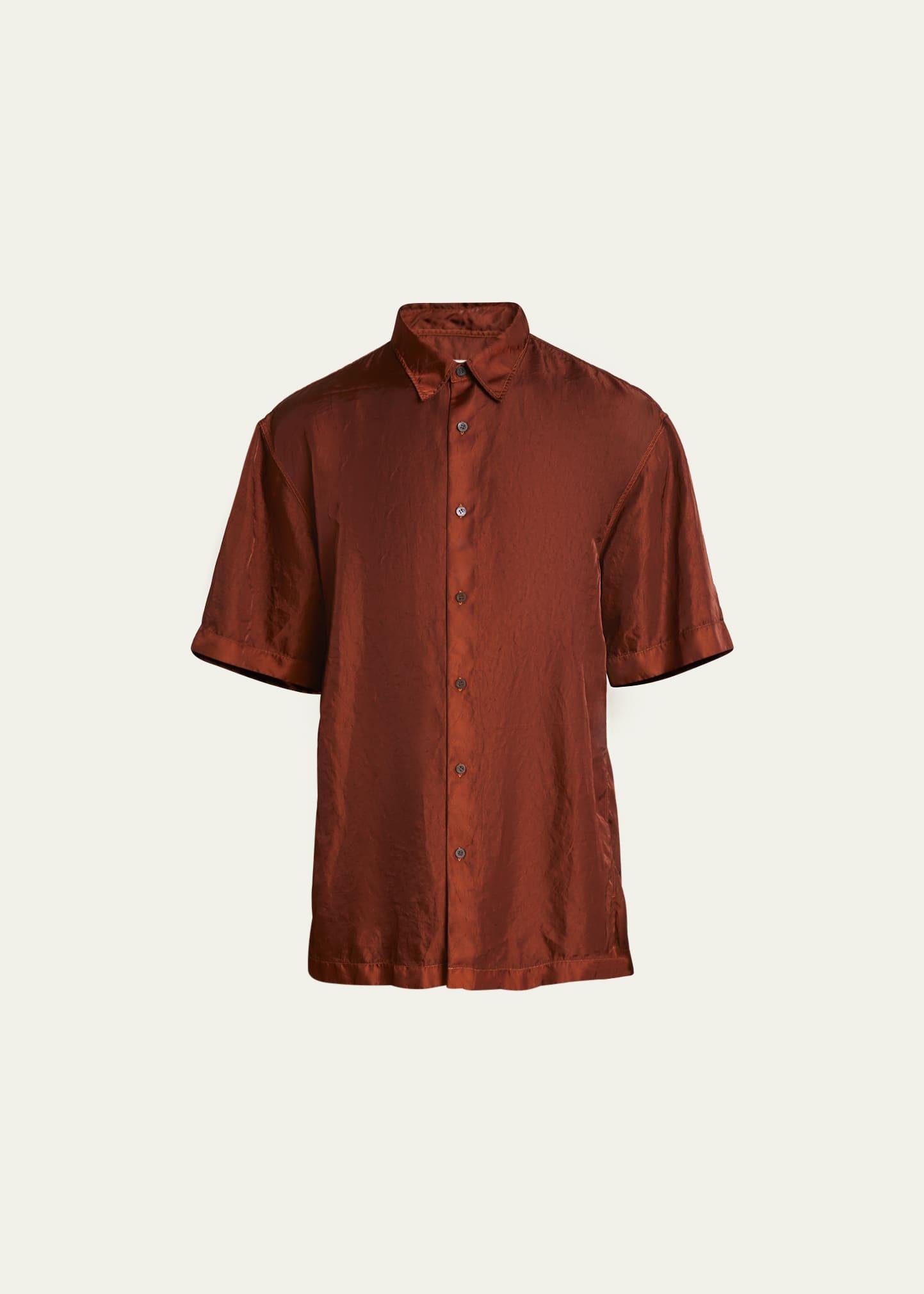 Mens Garment-Dyed Nylon Short-Sleeve Shirt product image