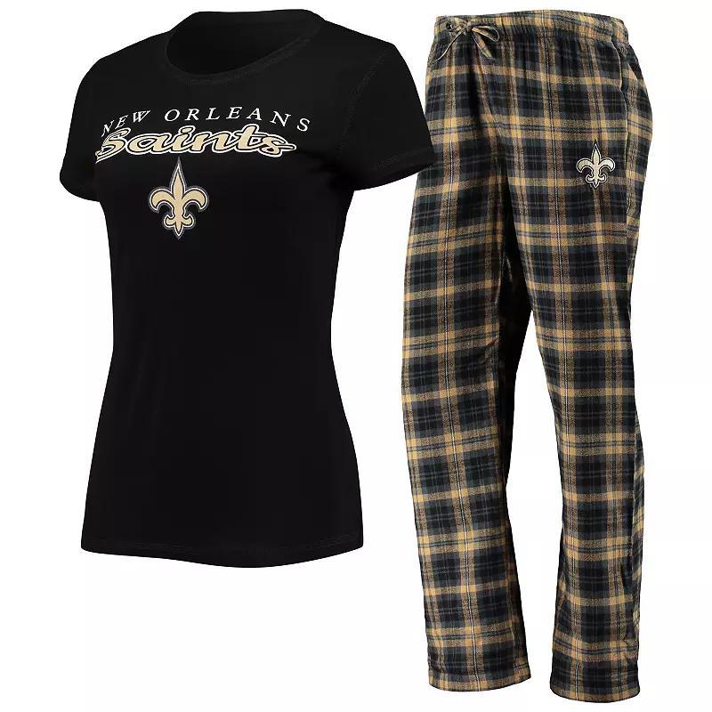 Womens Concepts Sport /Gold New Orleans Saints Logo T-Shirt & Pants Set product image