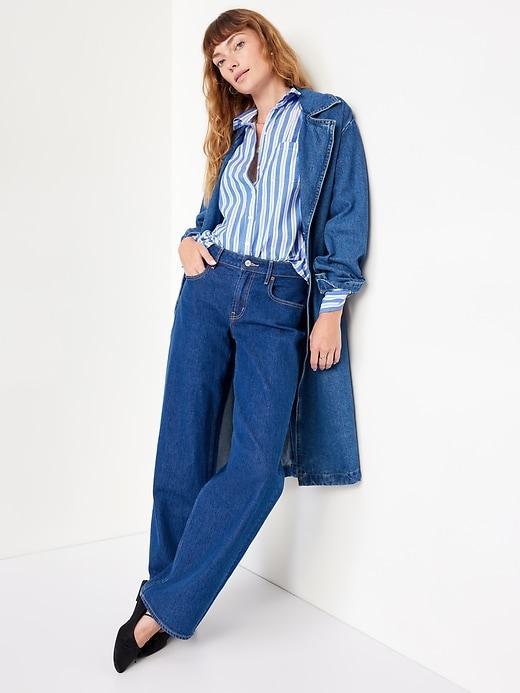 Classic Button-Down Jean Shirt Product Image