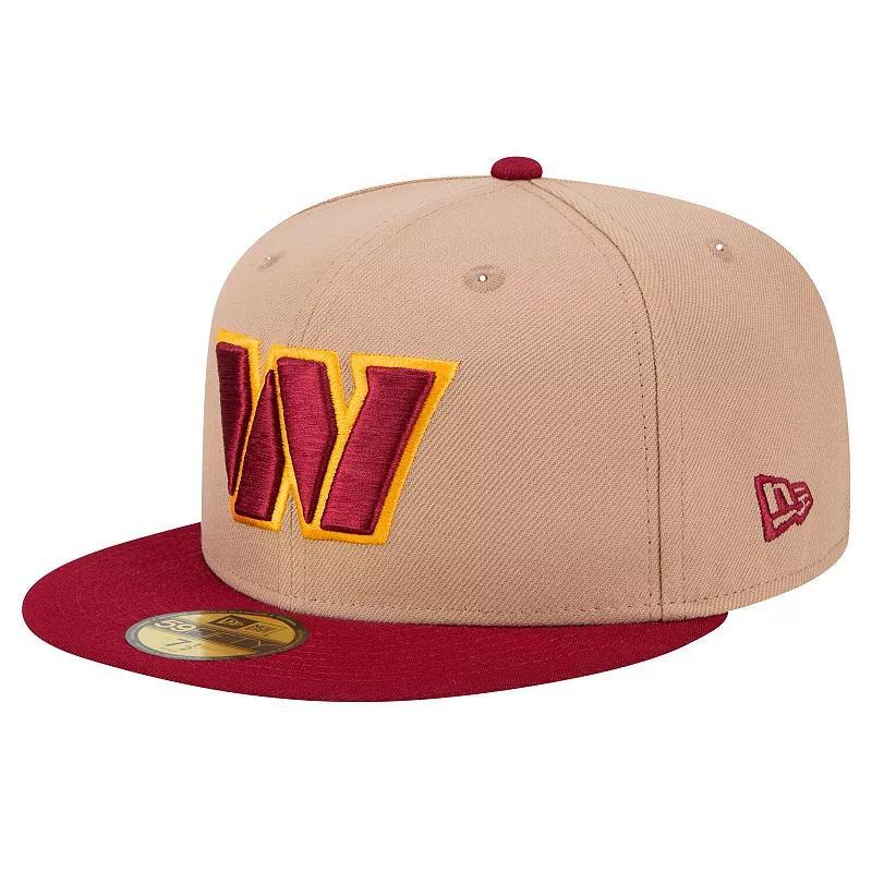 Mens New Era Tan Washington Commanders Logo Main 59FIFTY Fitted Hat Product Image