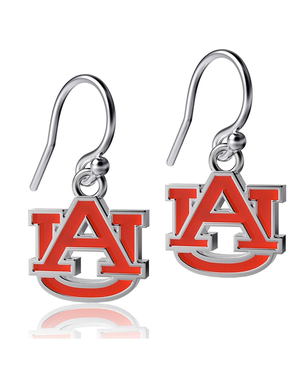 Womens Dayna Designs Auburn Tigers Silver-Tone Enamel Dangle Earrings Product Image