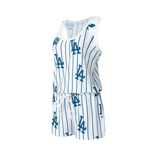 Womens Concepts Sport Los Angeles Dodgers Reel Pinstripe Knit Romper Product Image