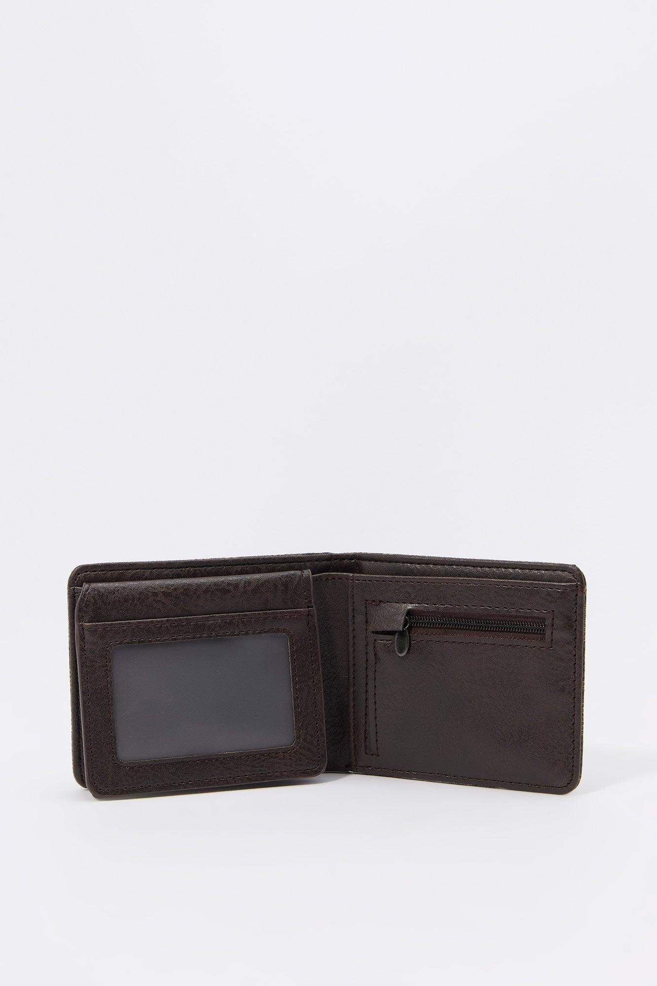 Faux Leather Status Print Wallet Male Product Image