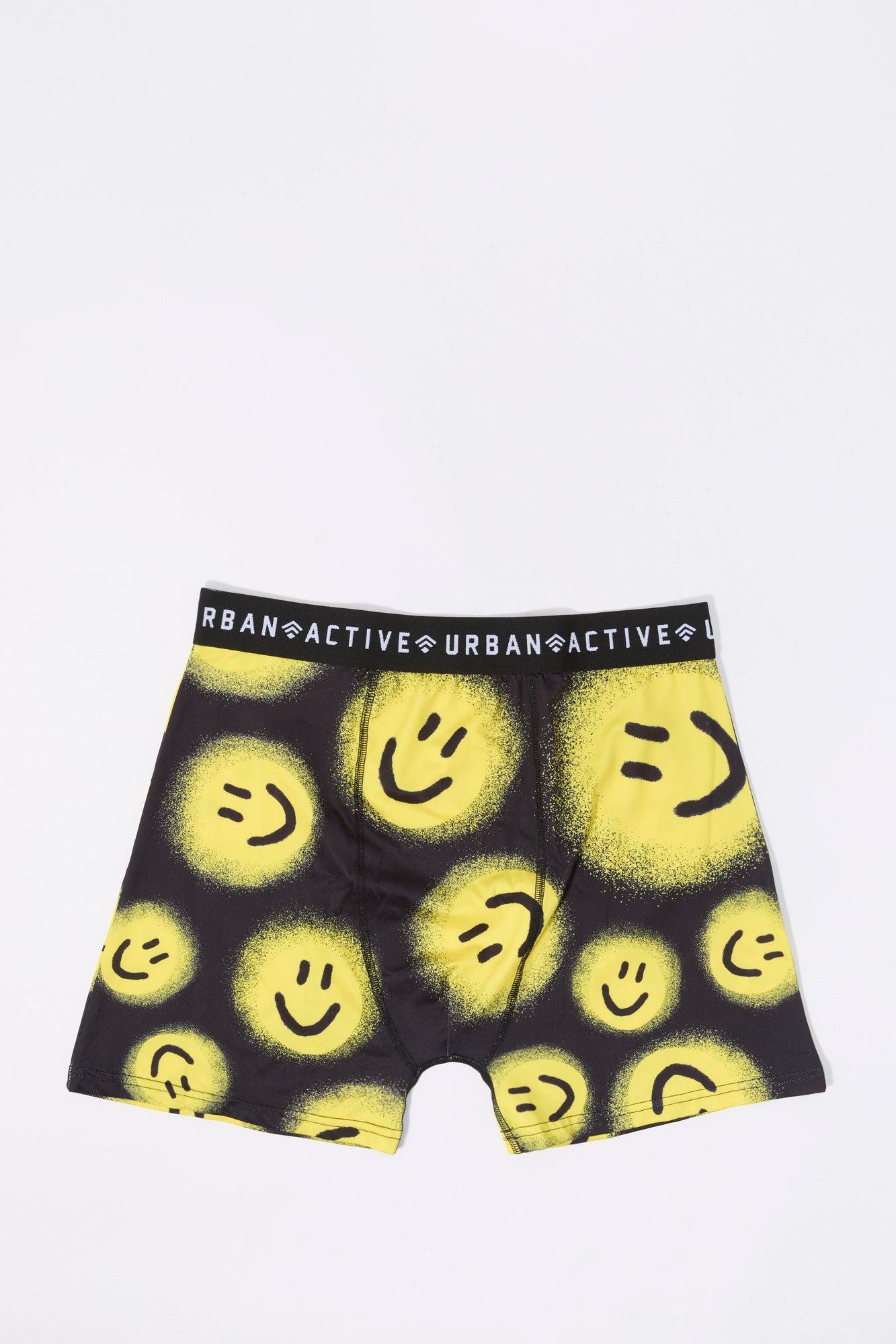 Happy Face Print Boxer Brief Male Product Image