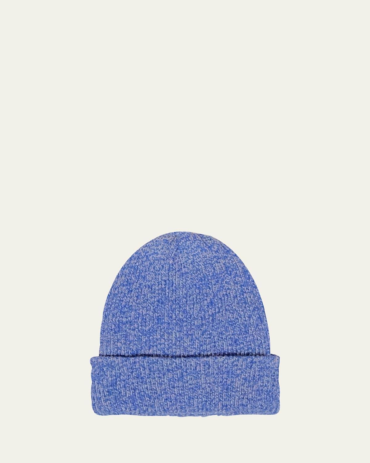 Mens Cashmere Rib-Knit Beanie Hat Product Image