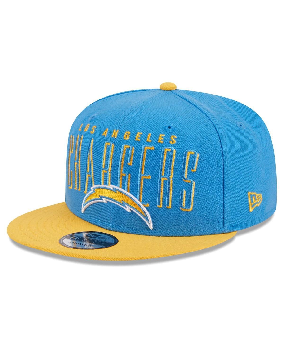 Mens New Era Powder Blue Los Angeles Chargers Headline 9FIFTY Snapback Hat - Powder Blue Product Image